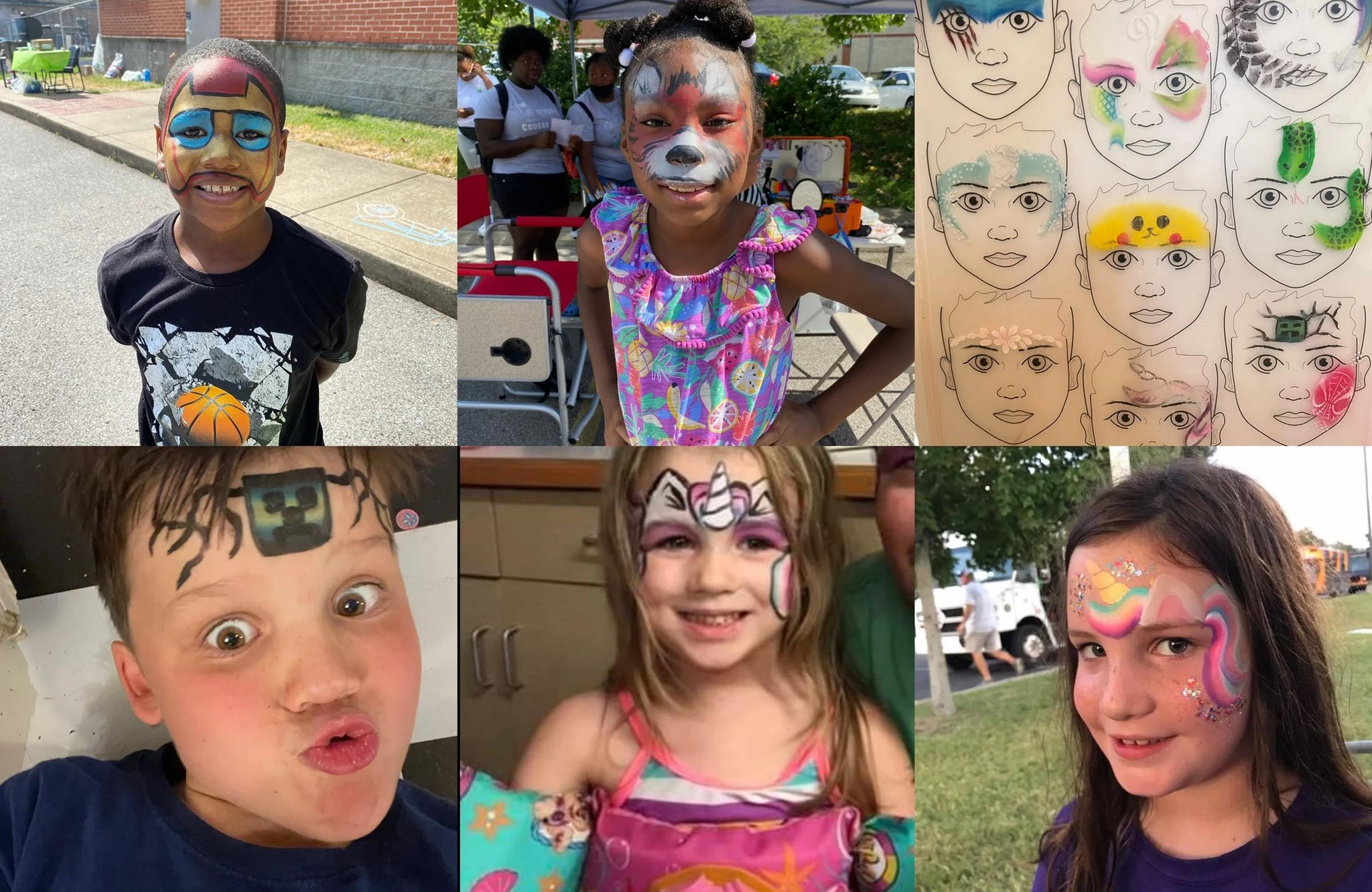 Wink and Smile Face Painting