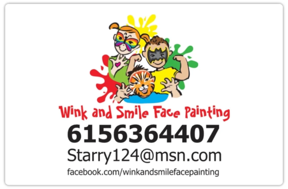 Wink and Smile Face Painting
