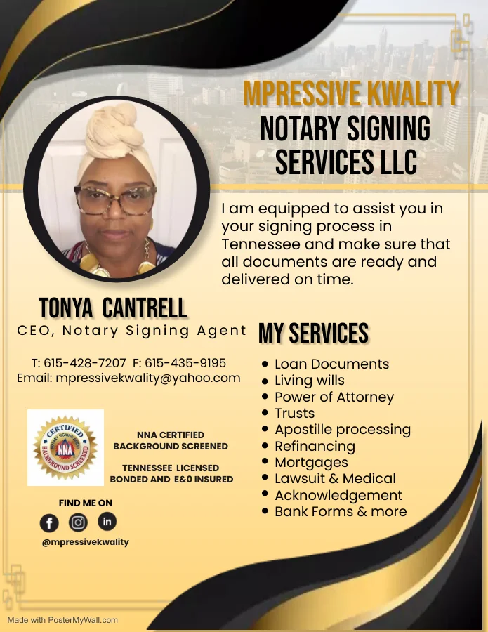 Notary Signing Agent/ Resale Boutique