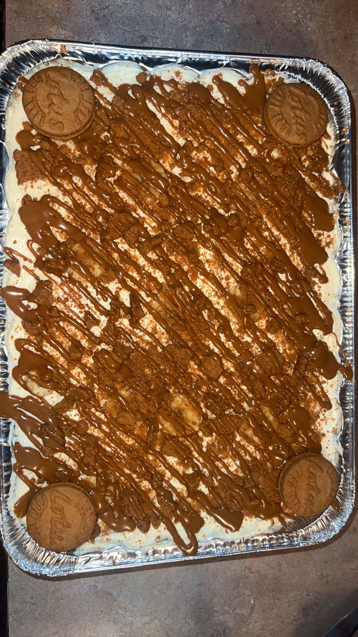 Biscoff butter banana pudding