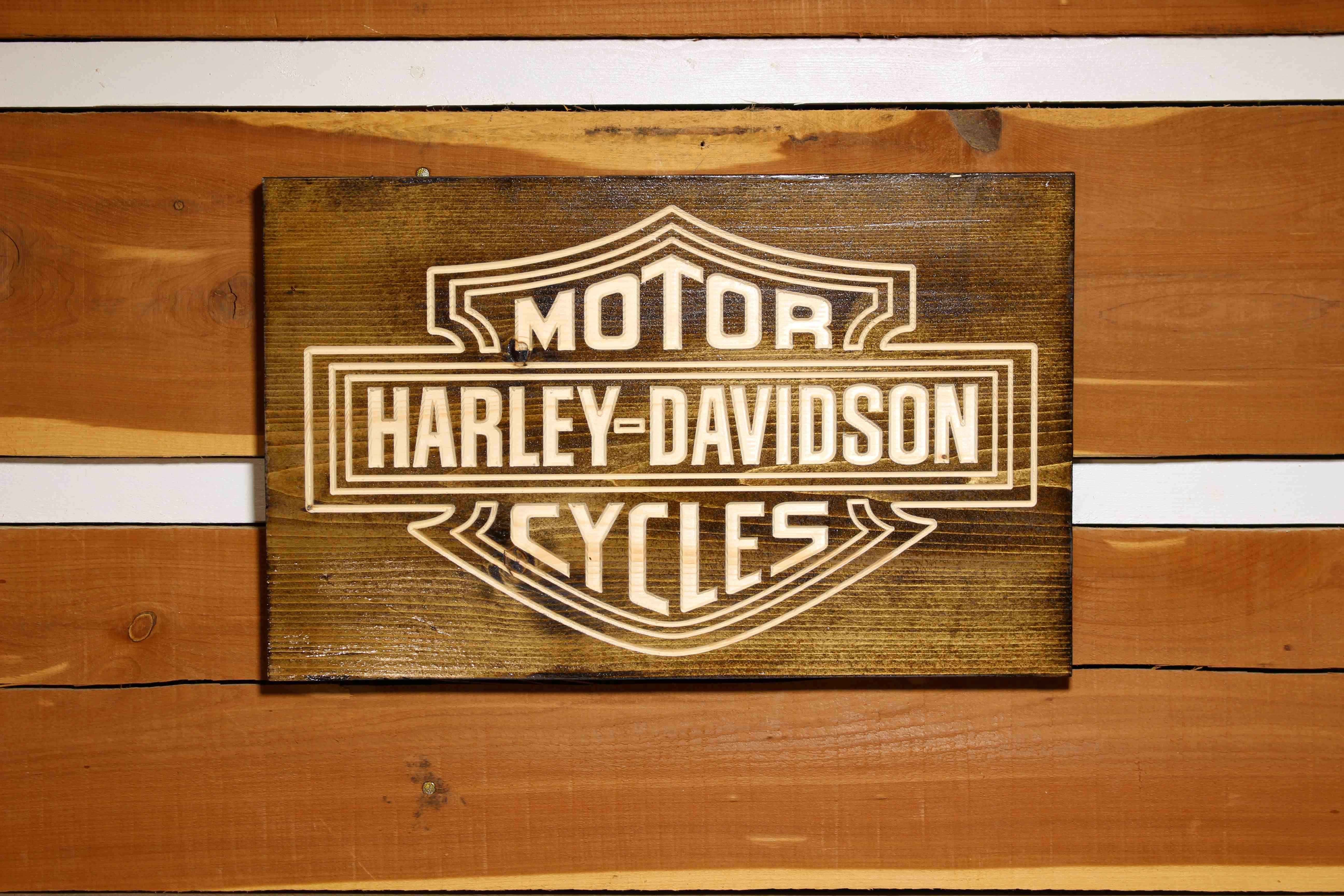 Harley Davidson With Dark Walnut Stain