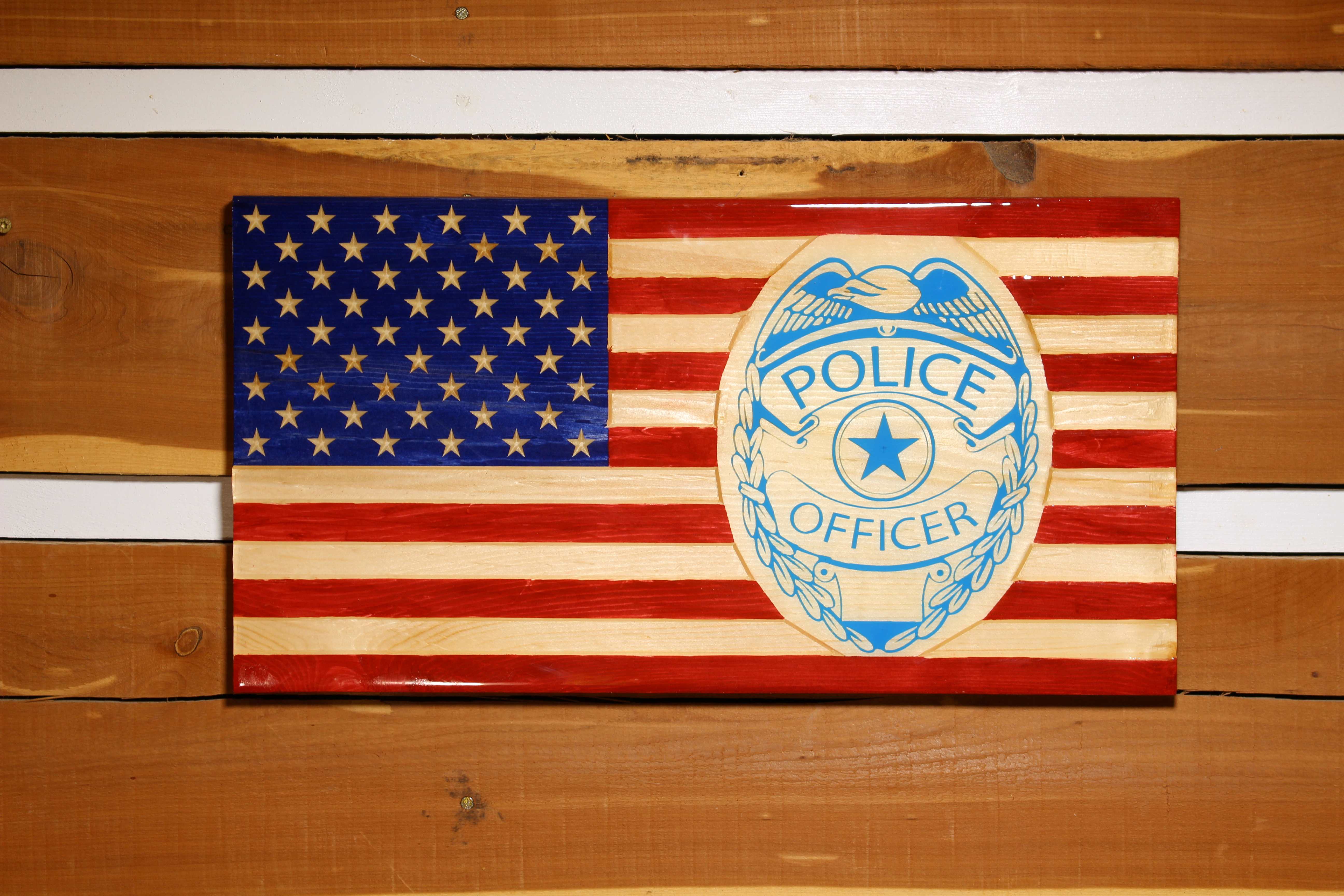 Police American flag