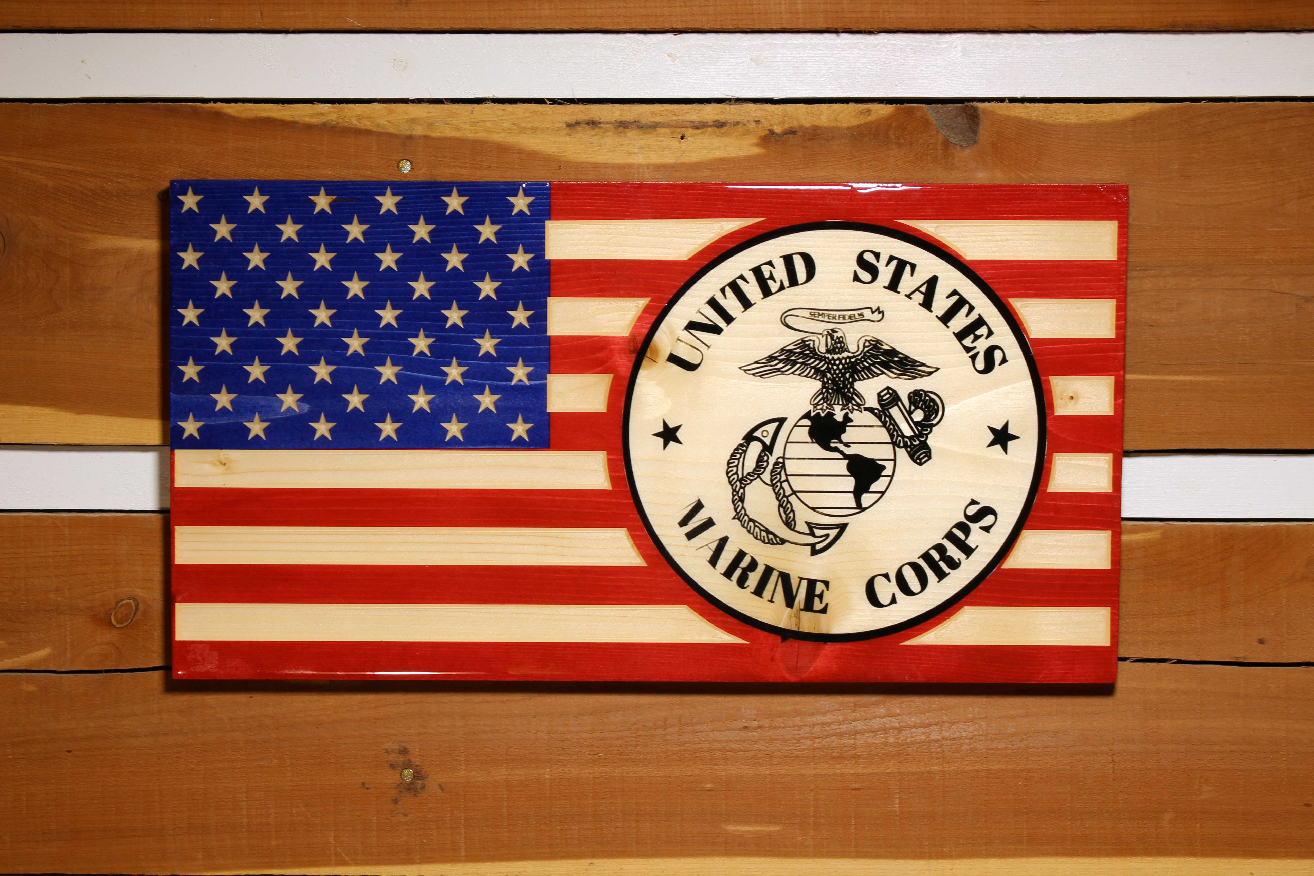 United States Marine American Flag