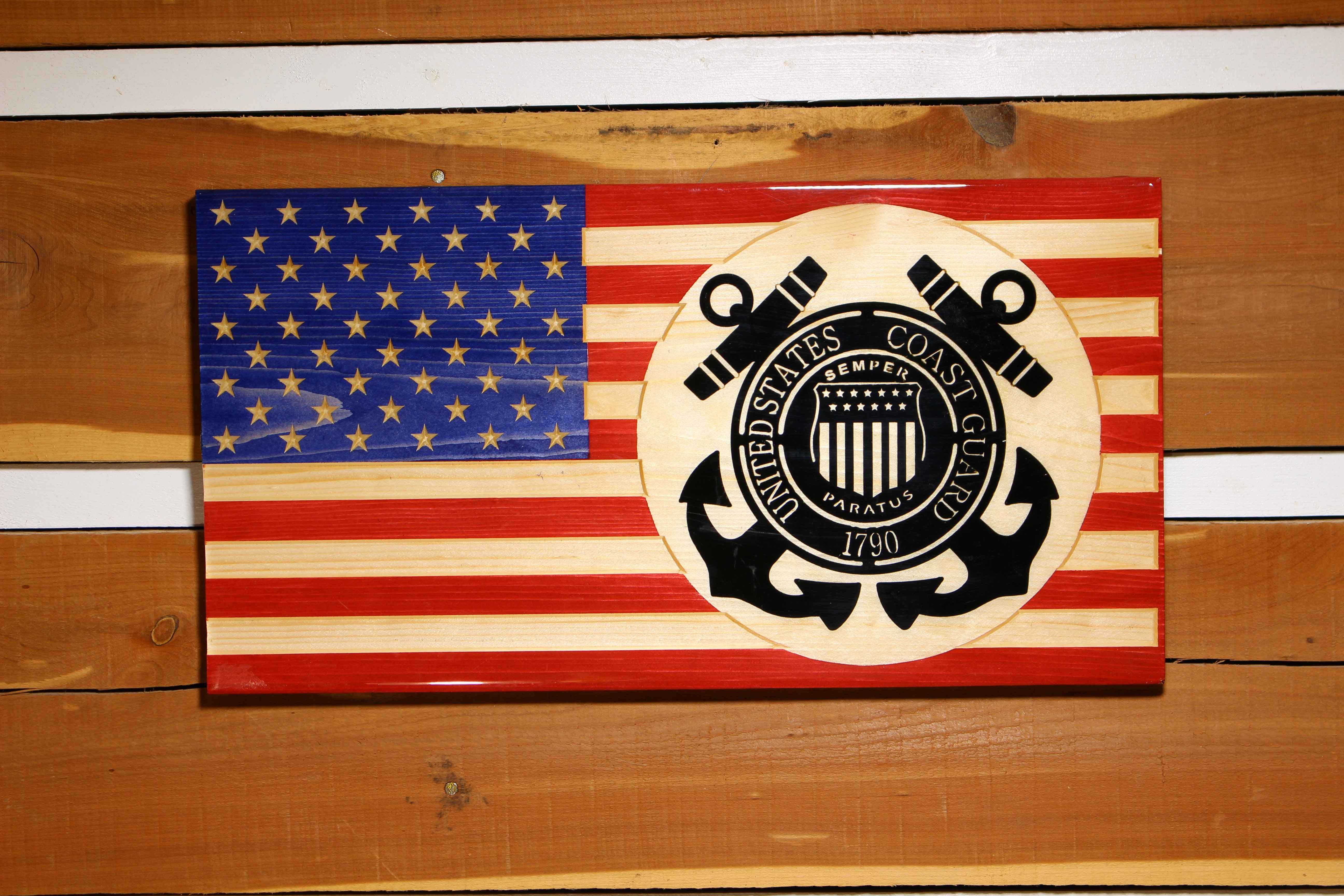 United States Coast Guard  American Flag