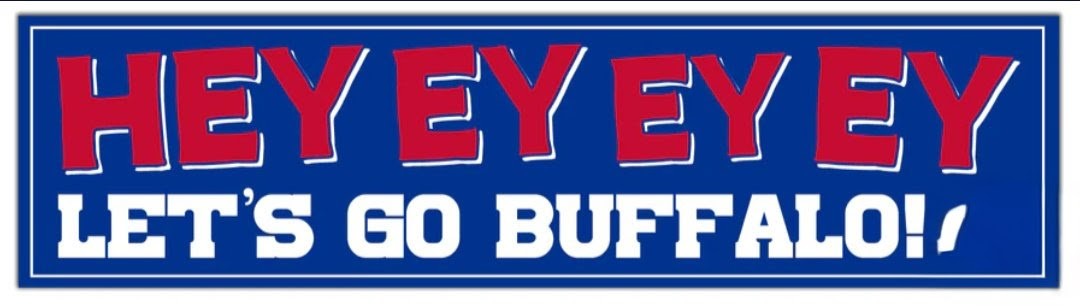 Bumper Sticker Hey Ey Ey Let's Go Buffalo