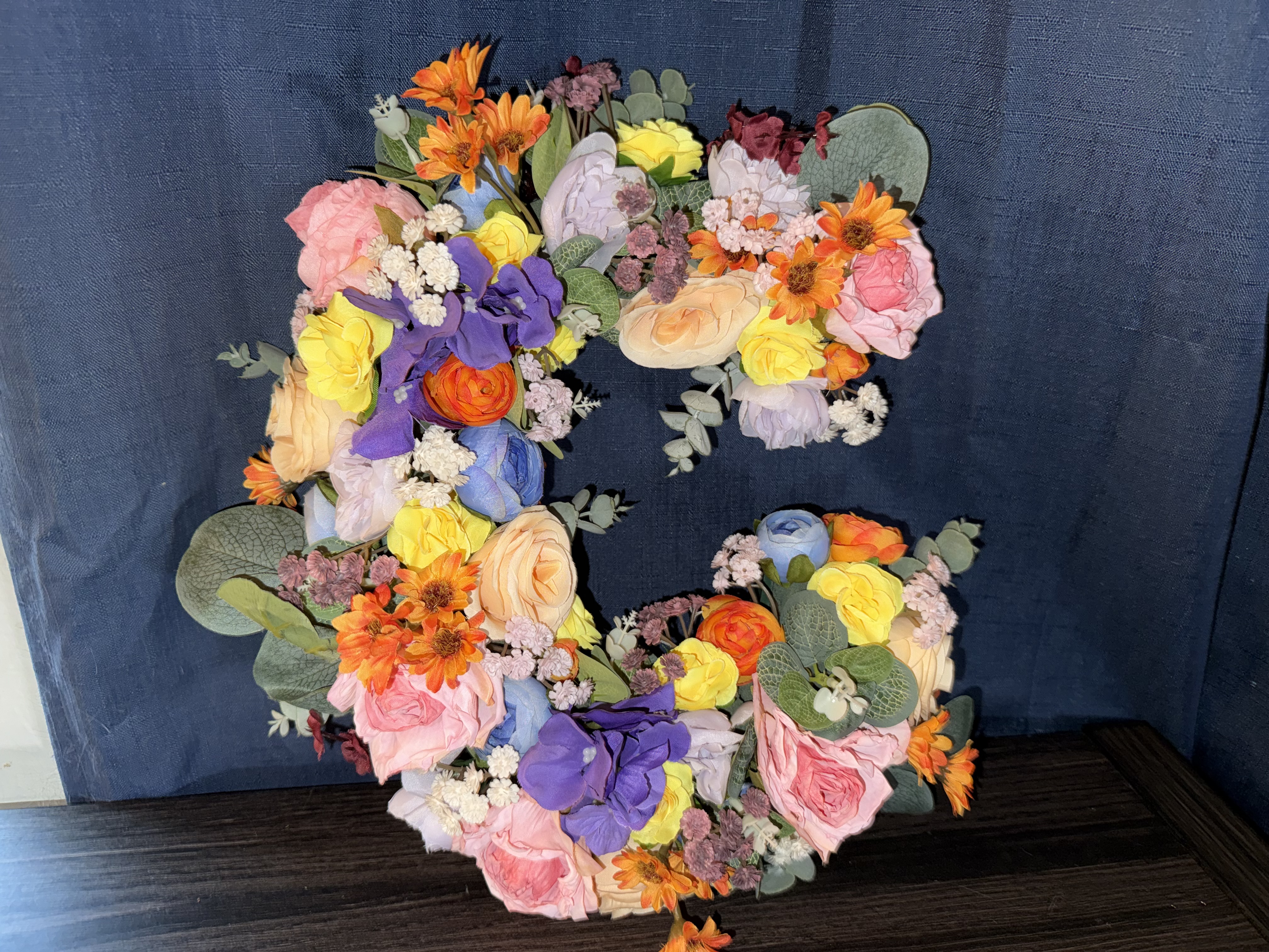 Floral Initial Wall Decor