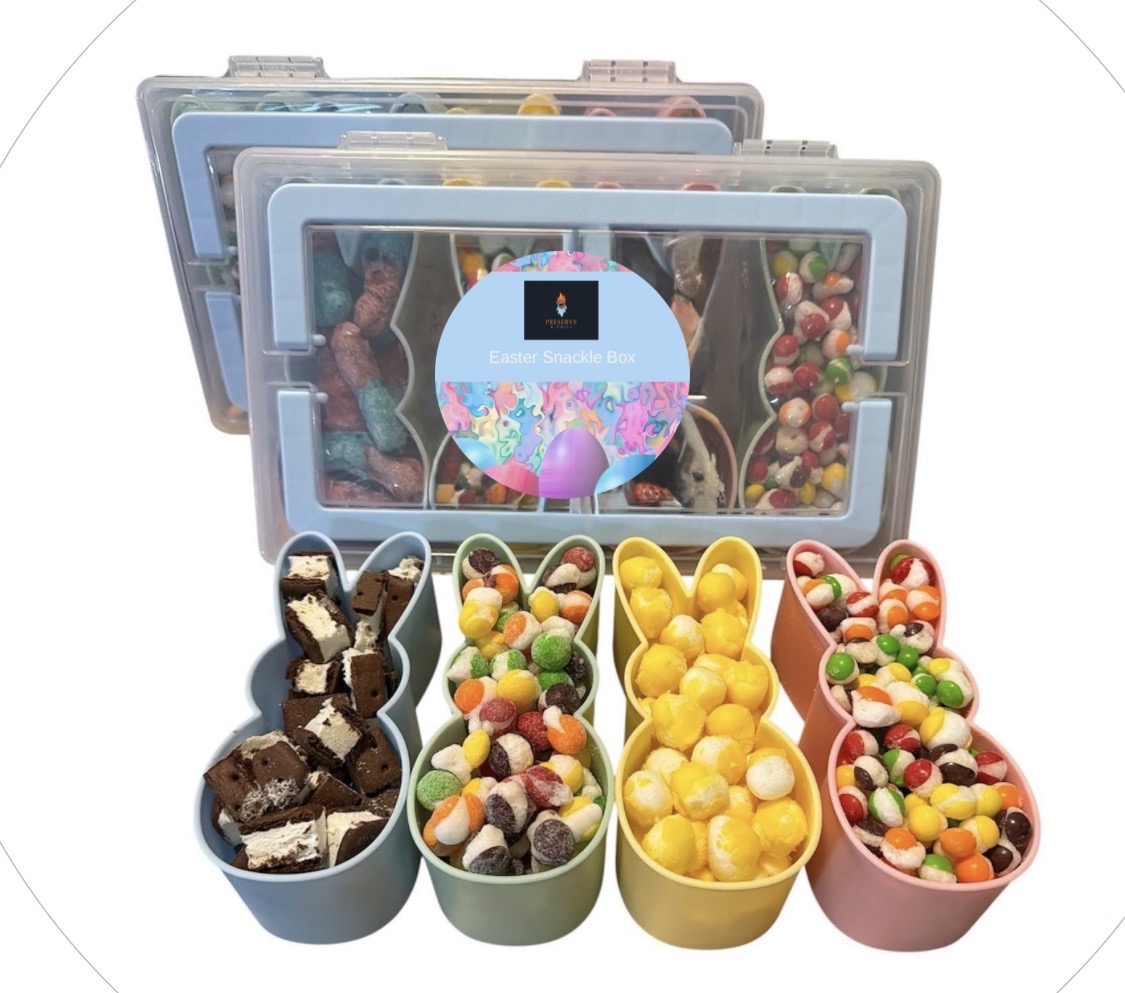 Easter Bunny Snackle Box | Freeze-Dried Candy Sampler Tray | Kids Spring Treat Gift