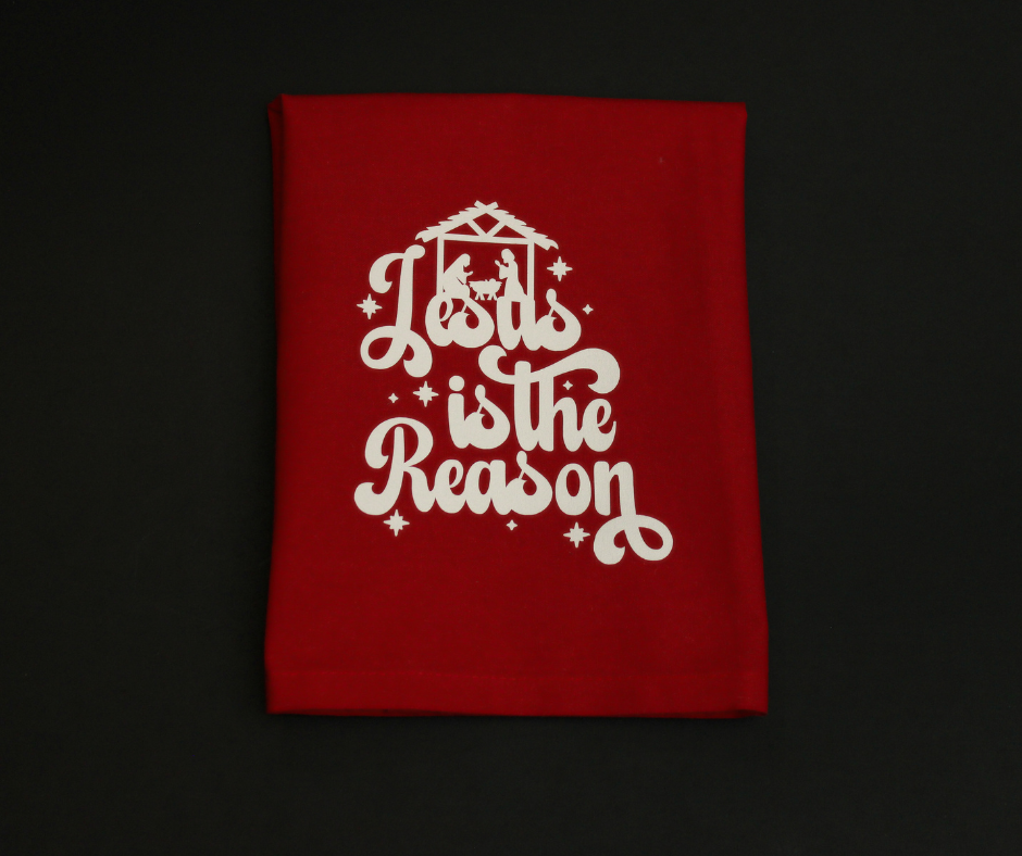 jesus is the reason towel red