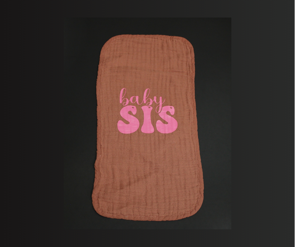 baby sis burp cloth brown