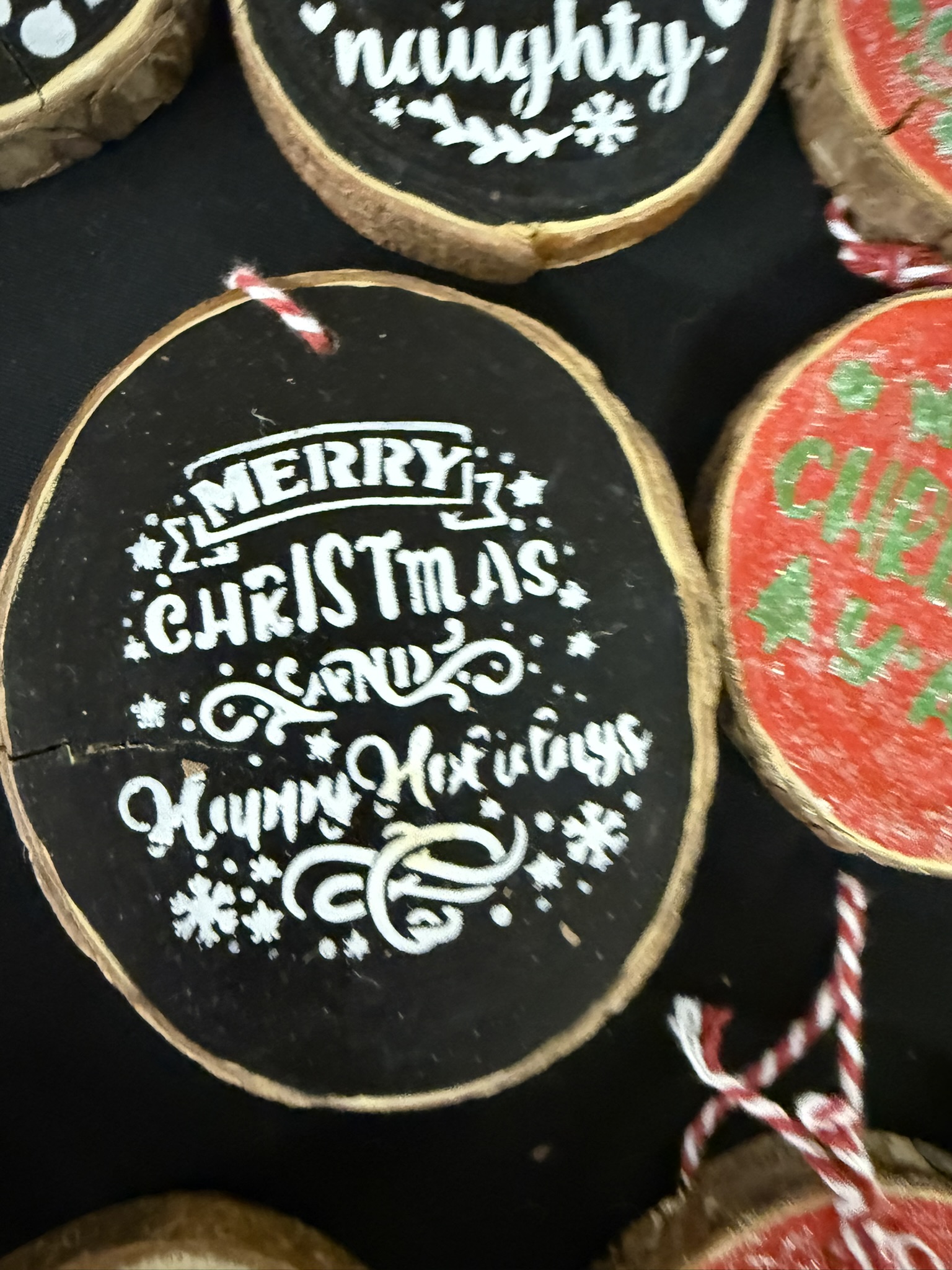 merry christmas and happy holidays ornament