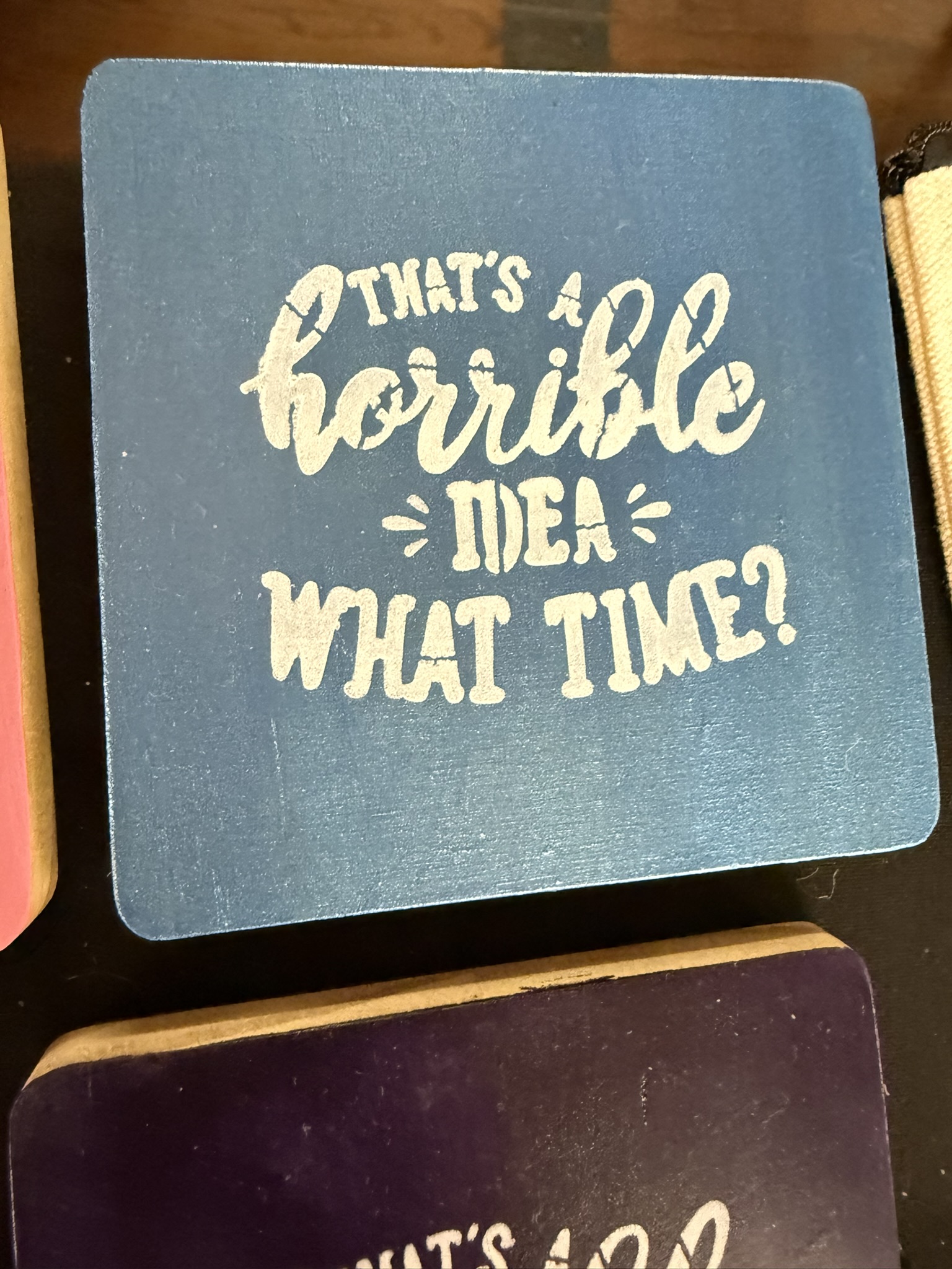 that's a horrible idea coaster blue