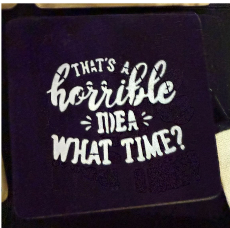 that's a horrible idea coaster black