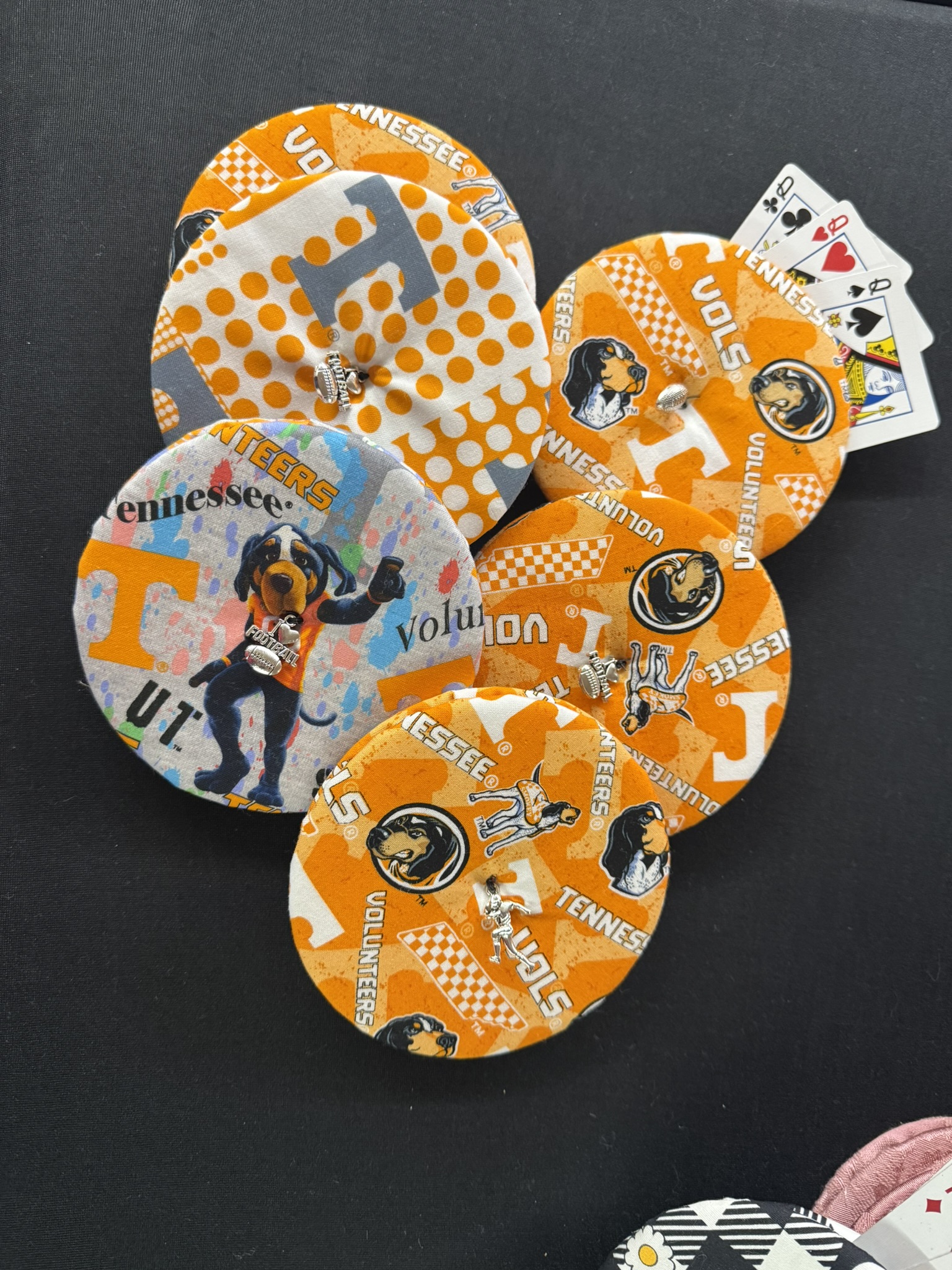 set of 5 Tennessee Vols playing cards holders