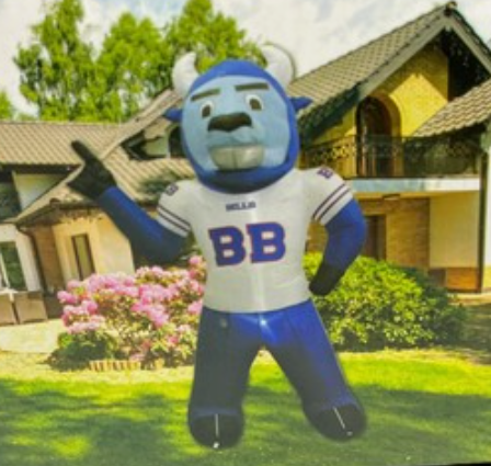 Billy Buffalo Mascot Inflatable 7ft LED Lit
