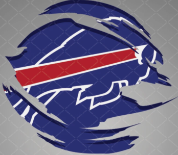 Buffalo Bills Distressed Sticker 4in x 4in