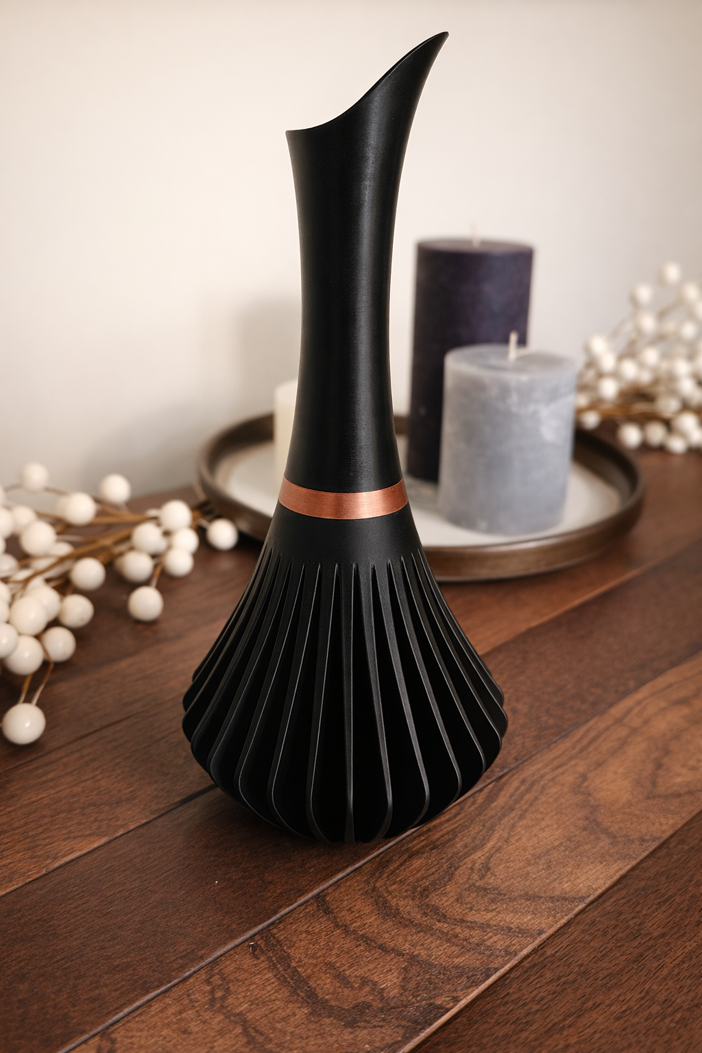 3D Printed Copper Ring Vase