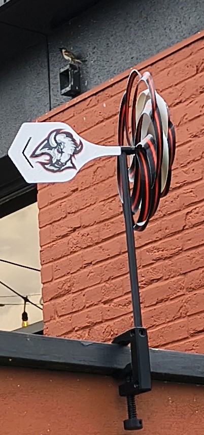 Buffalo Sabres Black and Red Pinwheel With Clamp