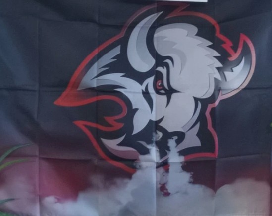 Buffalo Sabres Goat Head Smoke Flag Approx 3ft x 5ft