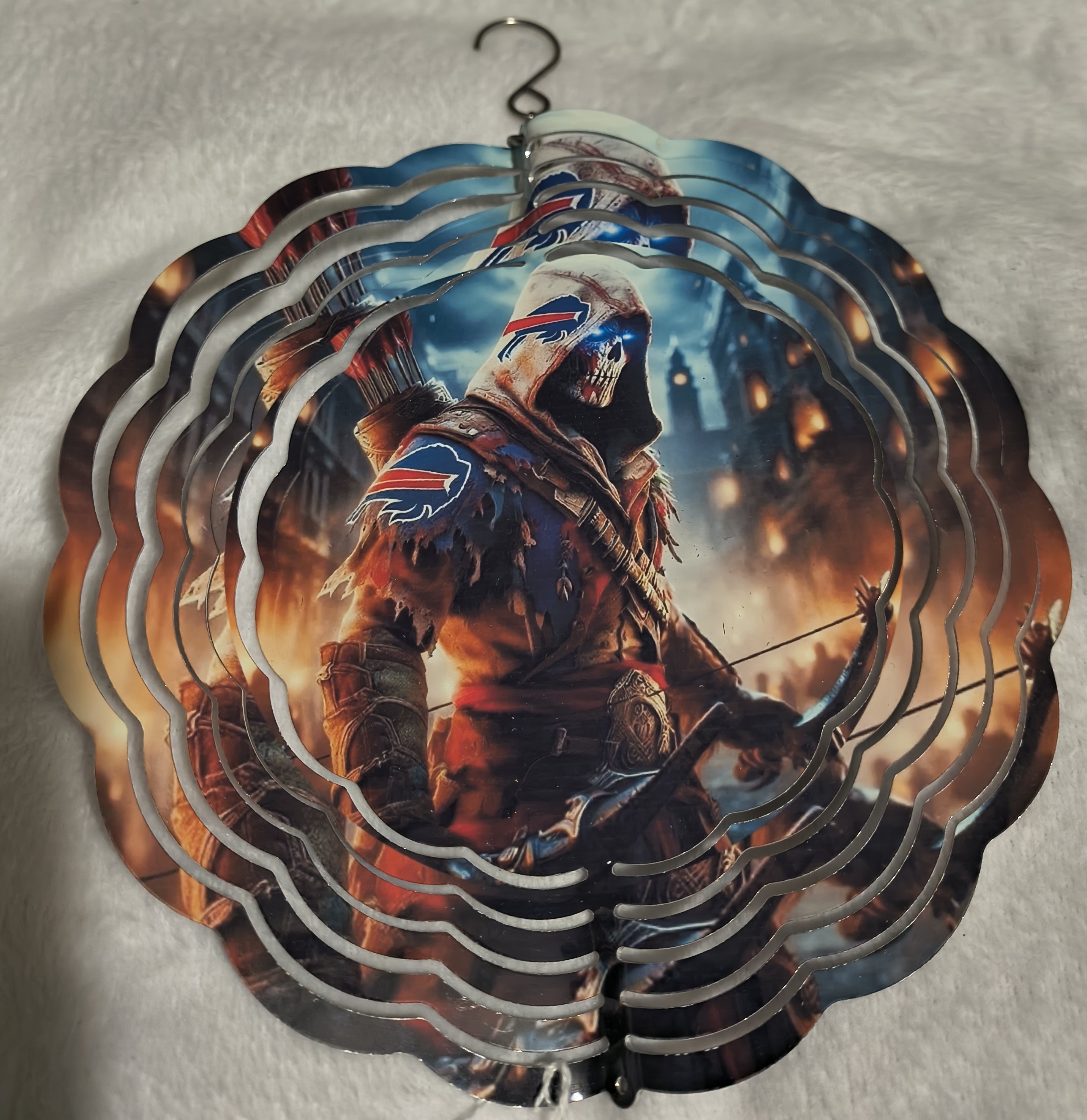 Skeleton Warrior Buffalo Bills Single Windspinner