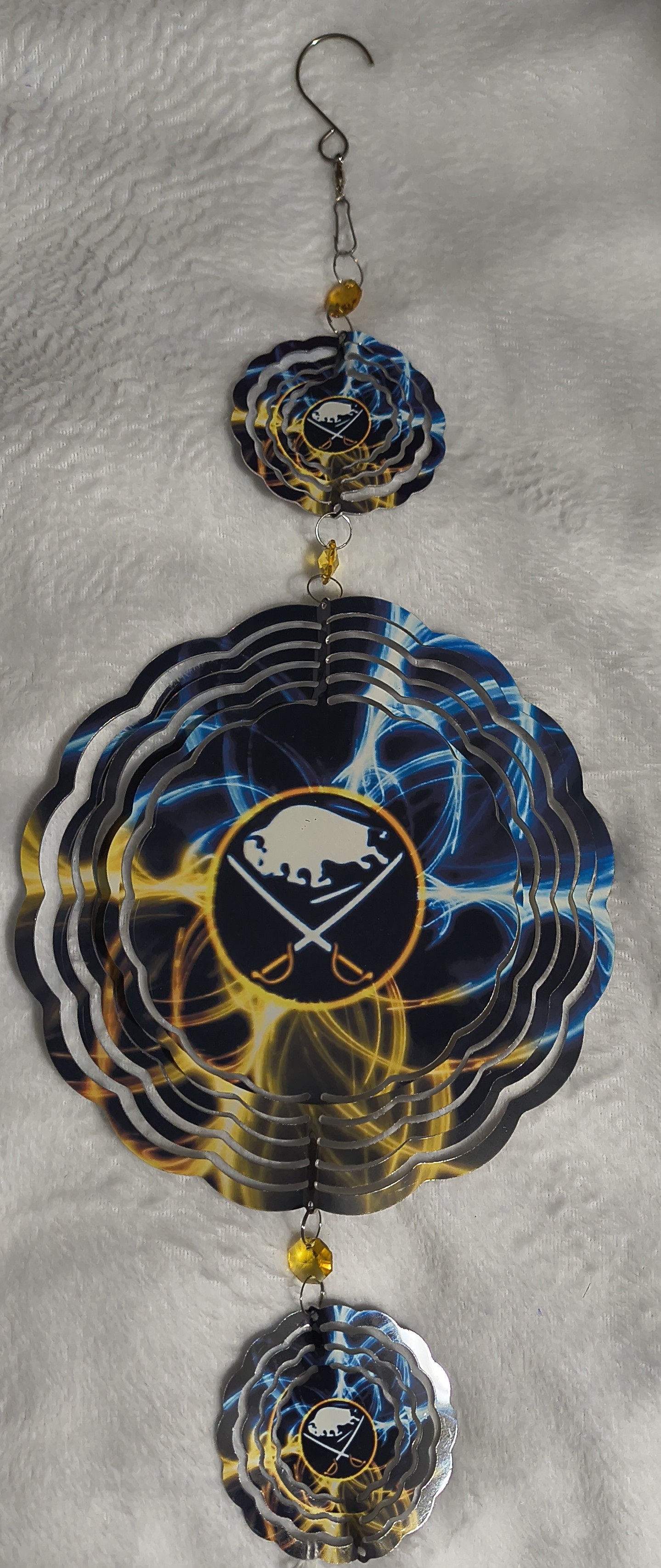 Buffalo Sabres Triple Plate Wind Spinner