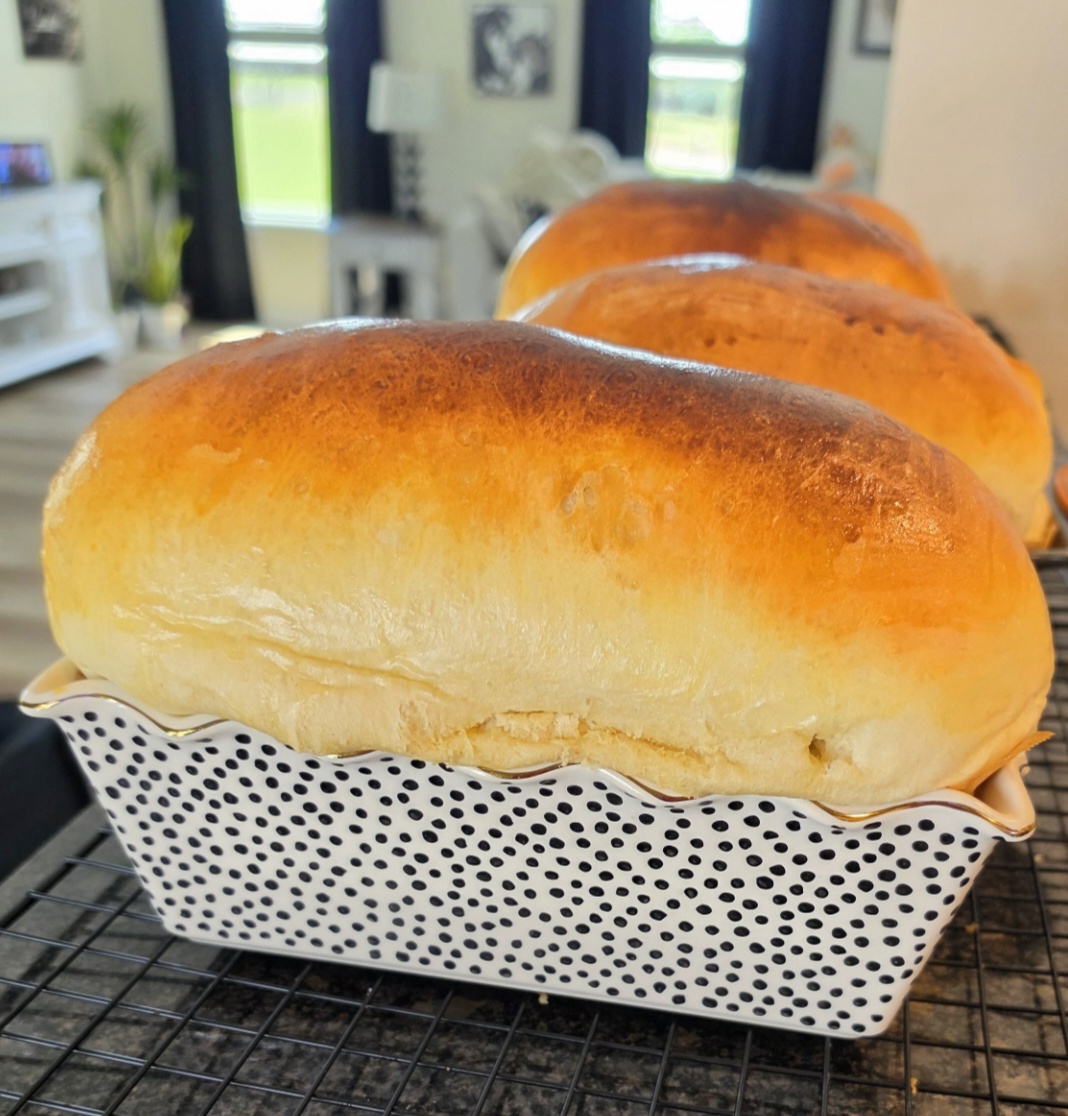 Old fashioned potato starter loaf bread